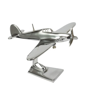 C-3528 Aluminium Hawker Hurricane sculptuur, 25cm