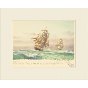 David Bell Cutty Sark gesigneerde prent.