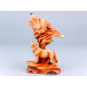 Hout effect Wolf en Kop 19cm P.6