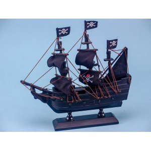 Piratenschip zwart 20x20cm per 6 verpakt