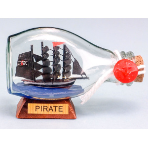 Flessenschip Piratenschip, 9cm P.12