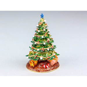 Cloisonne Kerstboom 9cm per 2 verpakt