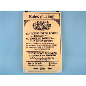 Rules of The Inn Poster 45x32cm per 6 ve