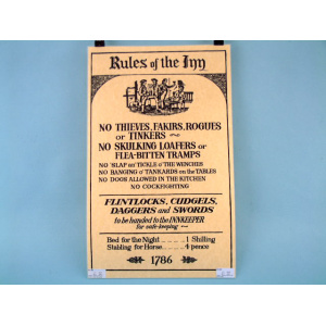 Rules of The Inn Poster 45x32cm P.6