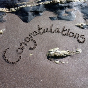 Ansichtkaart Congratulations Sand P.12