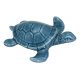 Schildpad steengoed gelakt blauw p.12