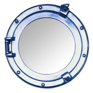Patrijspoort spiegel Aluminium ø 15 cm