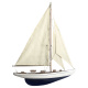 Zeilboot halfmodel L:41,5 xH:52,5cm