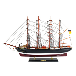 Zeilboot Driemaster L:58 x H:35cm