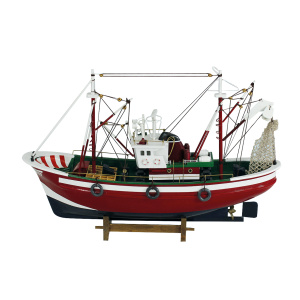 Vissersboot L: 46cm, H: 31cm