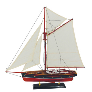 Zeilboot L: 58 cm H: 59 cm hout