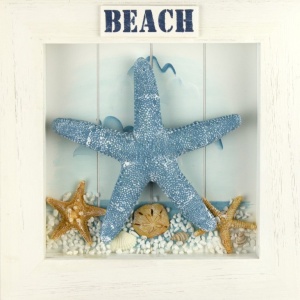Hanging Decor BEACH, Starfish, hout,