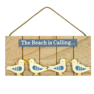 Tekstbord 'Beach is Calling'  24cm p.4st
