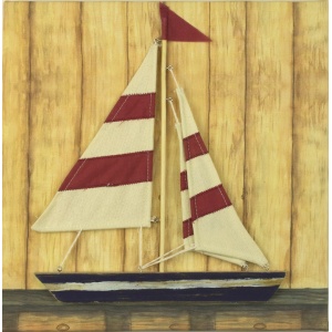 Canvas Print zeilboot  30 x 30 cm