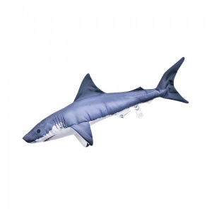 Kussen vismodel witte haai 53 cm