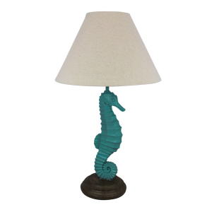 Lamp zeepaardje polystone H:52 Ø:30cm