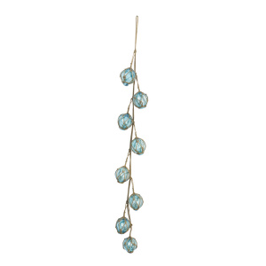 Glasbal string oceanblue, Ø: 5cm L:75cm