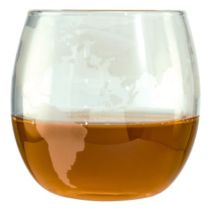 Glazen met wereldkaart H:8,Ø:8cm P.2