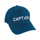Baseball cap Captain marineblauw katoen
