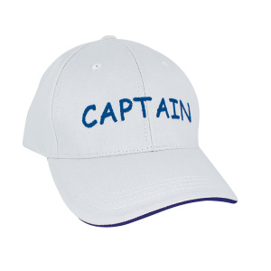 Baseball cap Captain wit katoen