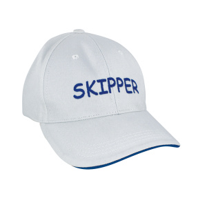 Baseball cap Skipper wit katoen