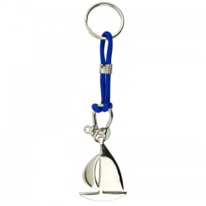 Sleutelhanger Zeilboot blauw koord P.10