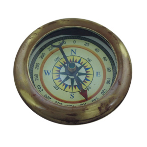 Kompas antiek messing Ø:4,5cm H:1cm P.10