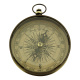 Kompas, antiek messing, Ø:7,5xH:1,5cm