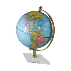 Globe lichtblauw plexi H:29,5 Ø:20cm