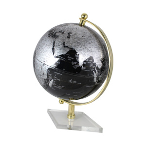 Globe zwart op plexiglas H:29,5 Ø:20cm