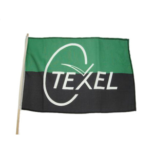 Vlag Texel op stok 45x30cm p.12