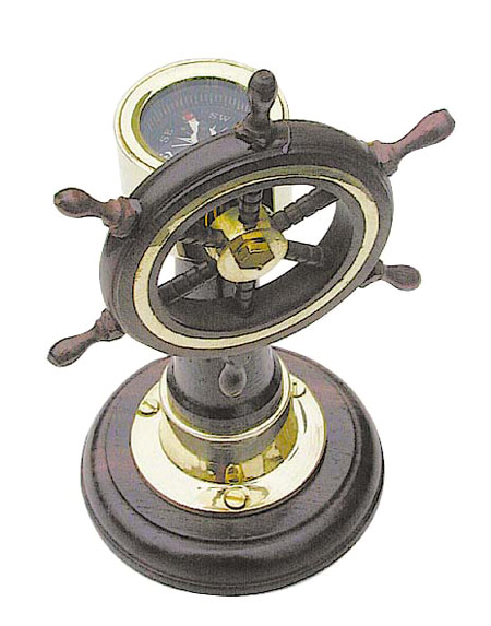 Stuurwiel kompas op standaard H:15 cm