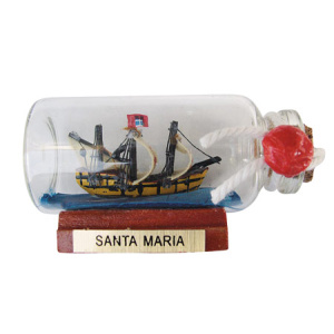 Flessenschip Santa Maria L:6cm p.5