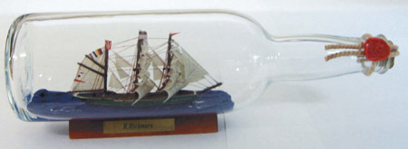 Flessenschip R. Rickmers L: 29 cm