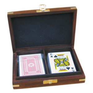 Speelkaarten in kist 15,5x11,5x4 cm