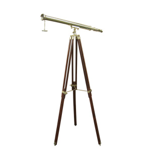 Telescoop op houten statief L:69 H:130cm