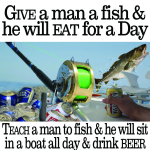 Ansichtkaart Give a man a fish... P.12