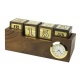 Klok en jaren kalender houten box 22 cm
