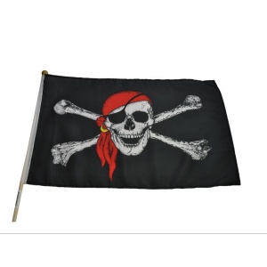 Piraat vlag op stok 45x30 p.12