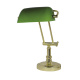 Bankiers lamp messing groen glas H:36/43